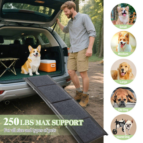 PawHaven Folding Dog Ramp Non-Slip Pet Ramp for Car Bed Sofa SUV