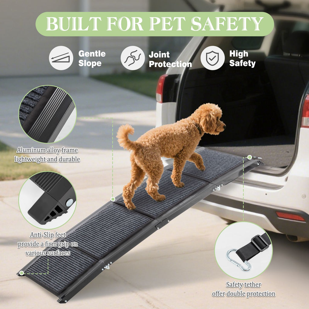 PawHaven Folding Dog Ramp Non-Slip Pet Ramp for Car Bed Sofa SUV