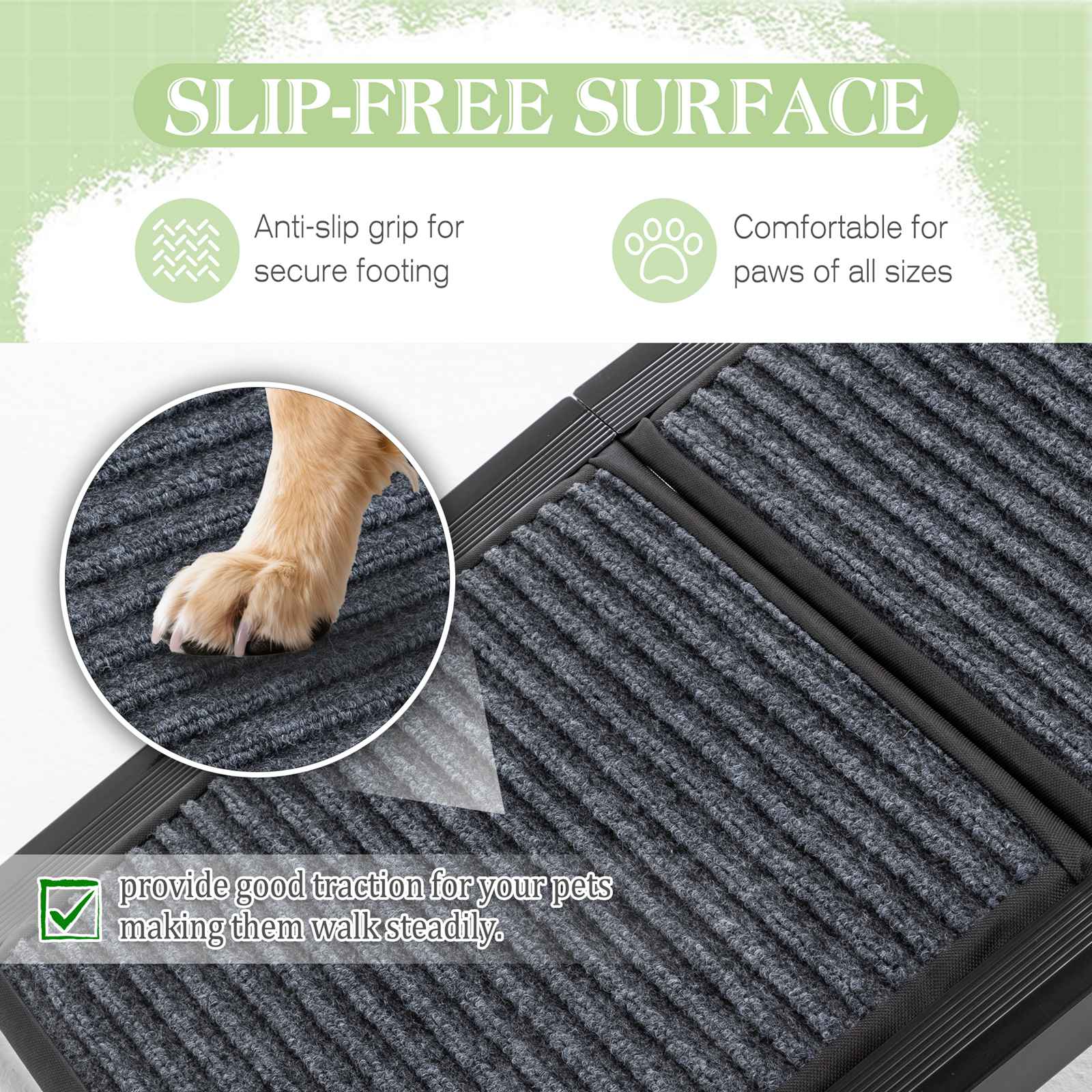 PawHaven Folding Dog Ramp Non-Slip Pet Ramp for Car Bed Sofa SUV