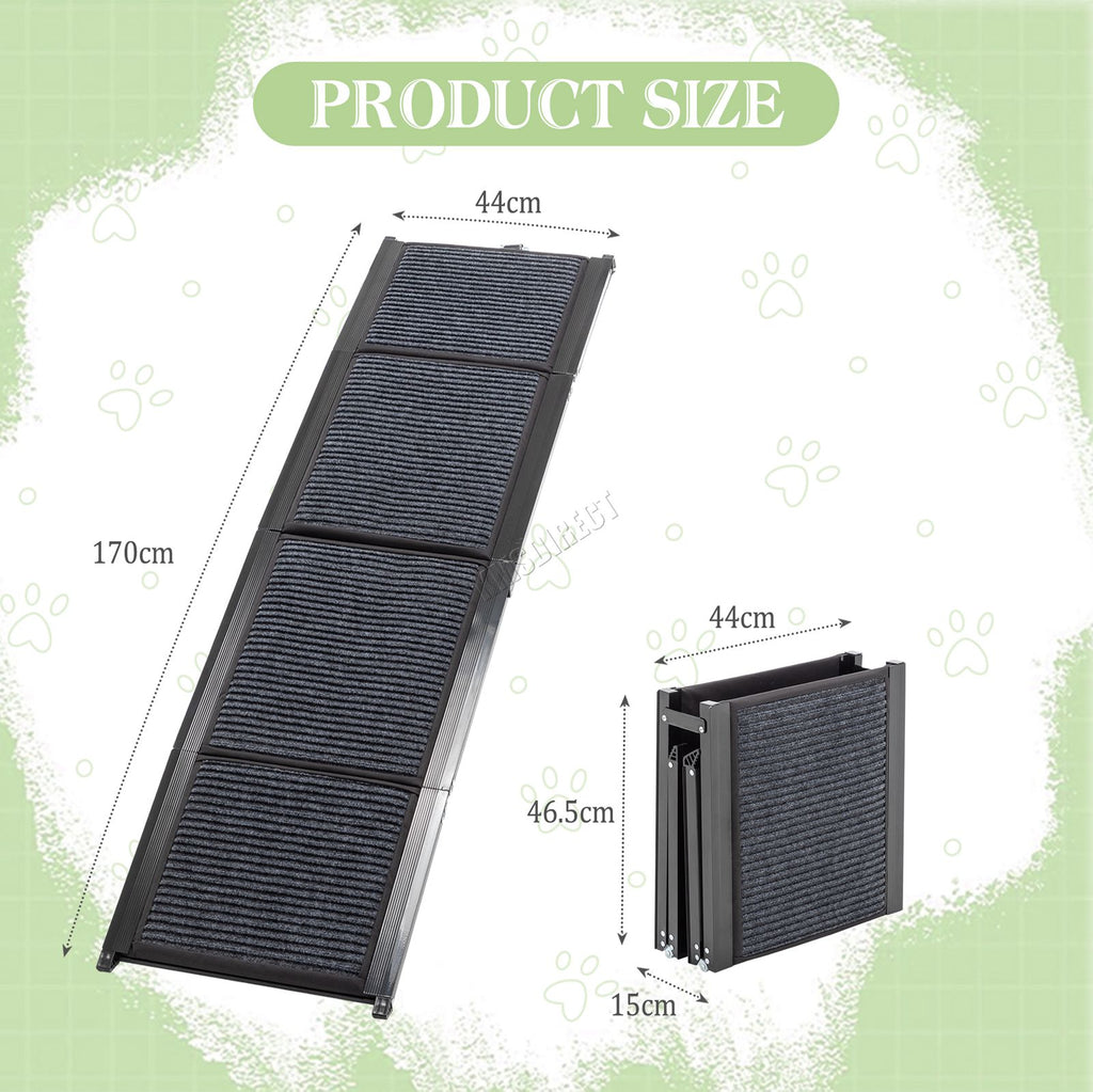 PawHaven Folding Dog Ramp Non-Slip Pet Ramp for Car Bed Sofa SUV