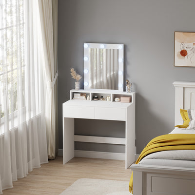 WestWood Minimalist White Dressing Table