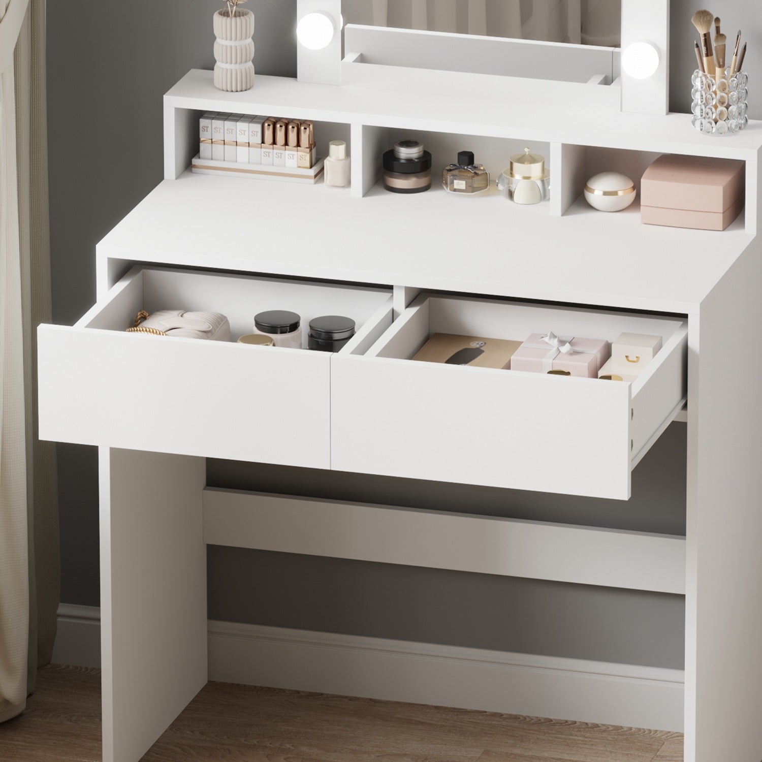 WestWood Minimalist White Dressing Table