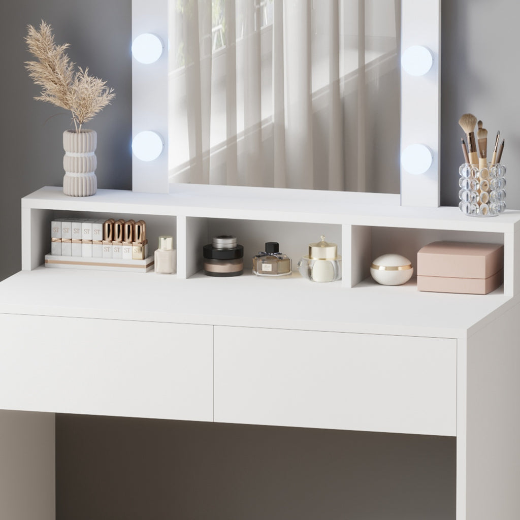 WestWood Minimalist White Dressing Table