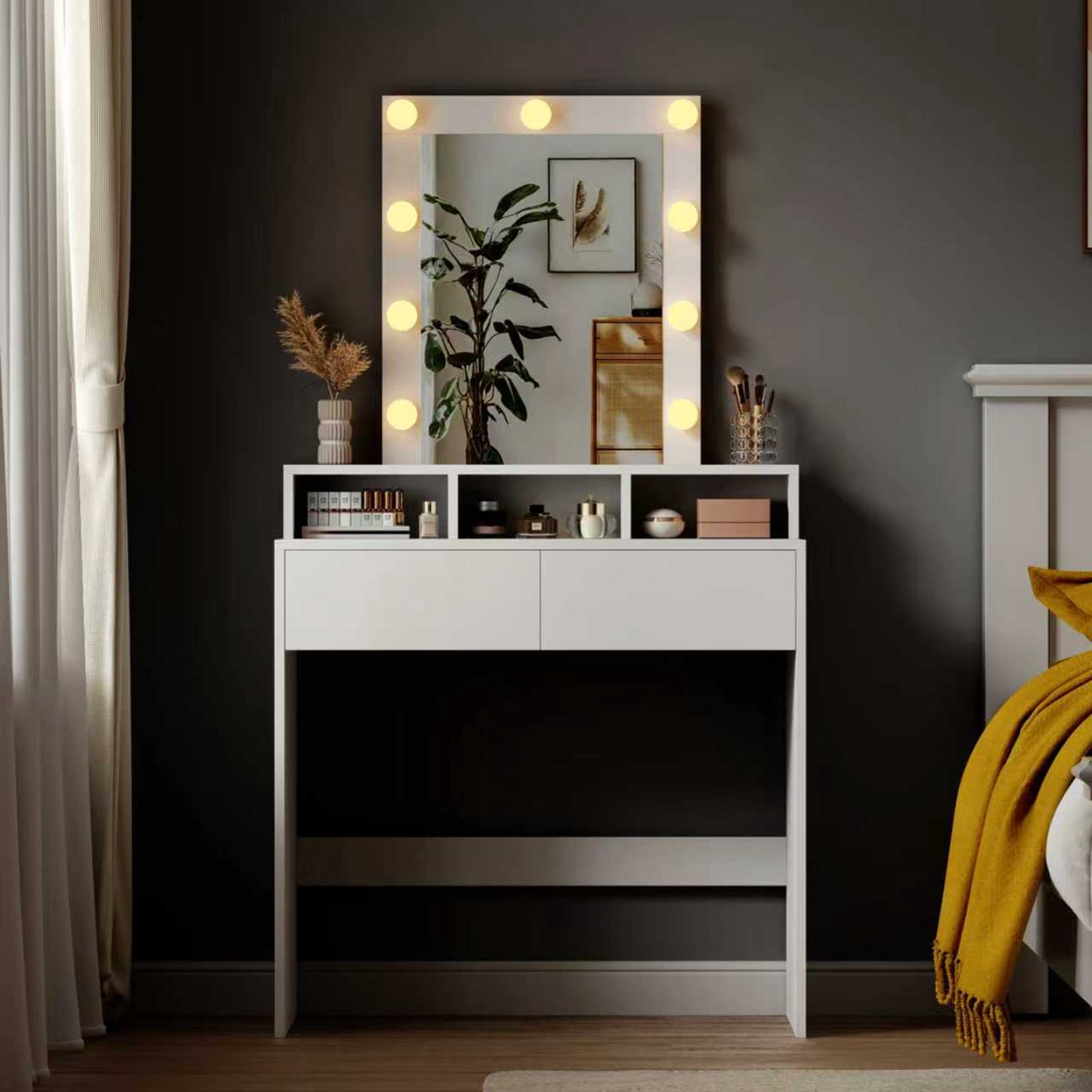 WestWood Minimalist White Dressing Table
