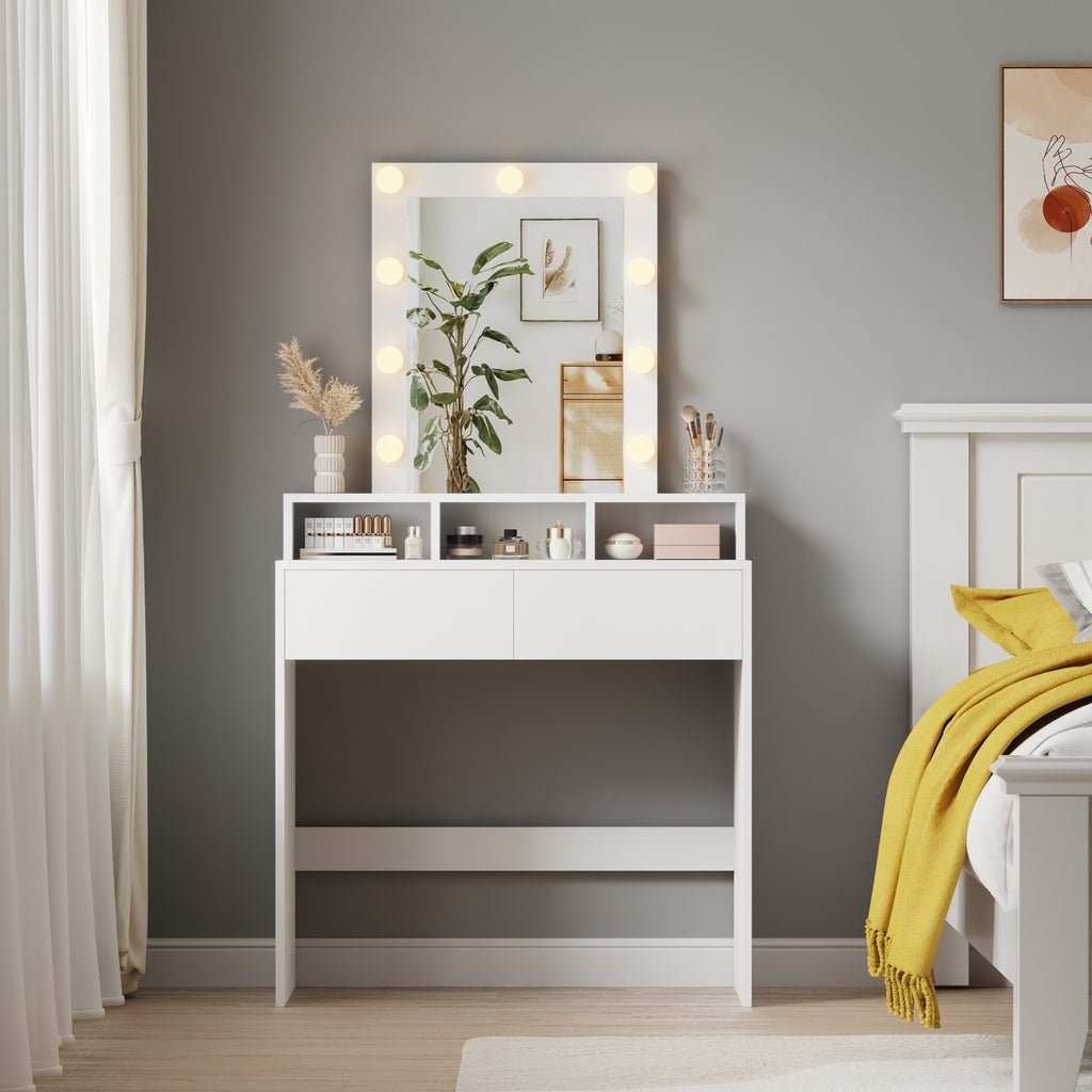 WestWood Minimalist White Dressing Table