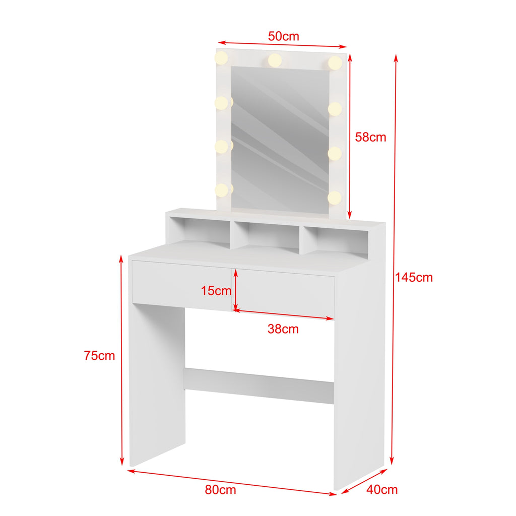 WestWood Minimalist White Dressing Table