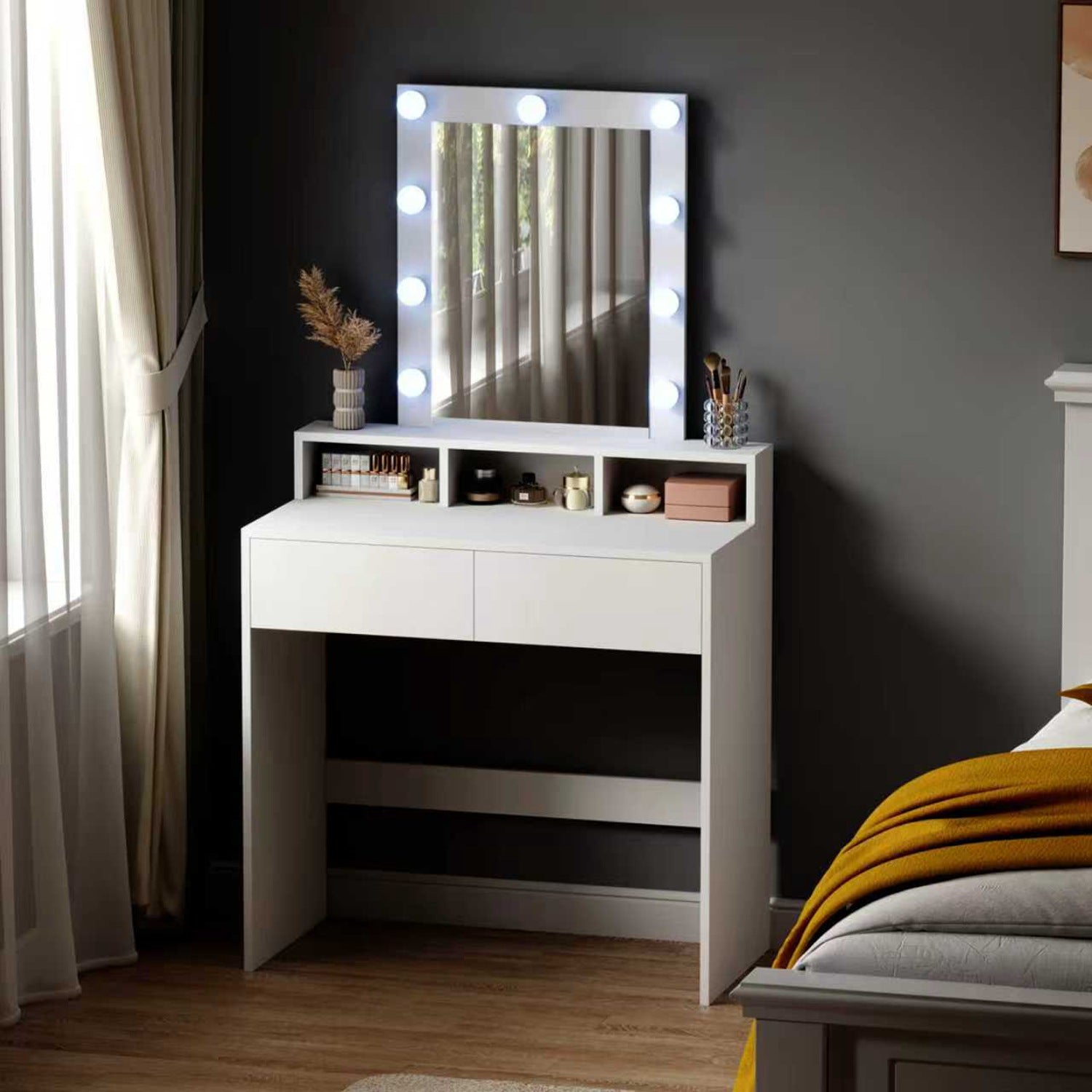 WestWood Minimalist White Dressing Table