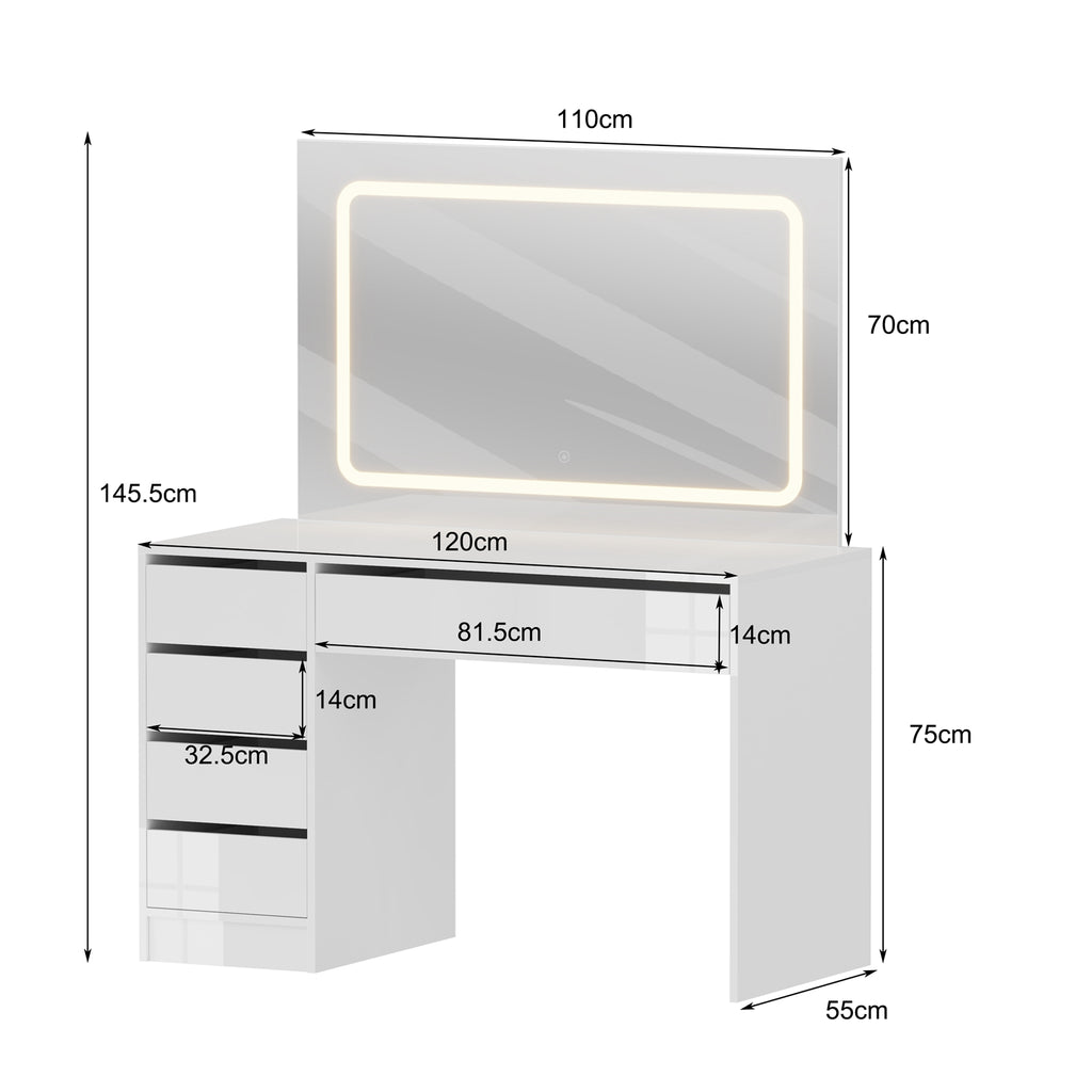WestWood Dressing Table DT27 White