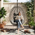 BIRCHTREE Hanging Egg Chair With Stand Garden Swing Hammock
