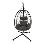 BIRCHTREE Hanging Egg Chair With Stand Garden Swing Hammock