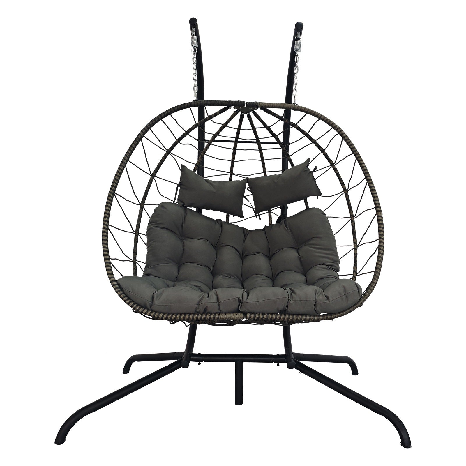BIRCHTREE Hanging Egg Chair With Stand Garden Swing Hammock