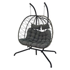 BIRCHTREE Hanging Egg Chair With Stand Garden Swing Hammock