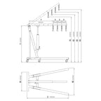 Switzer 1-ton Hydraulic Folding Engine Crane