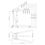 SwitZer 2 Ton Hydraulic Folding Engine Crane