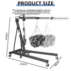 SwitZer 1 Ton Foldable Hydraulic Engine Crane Hoist