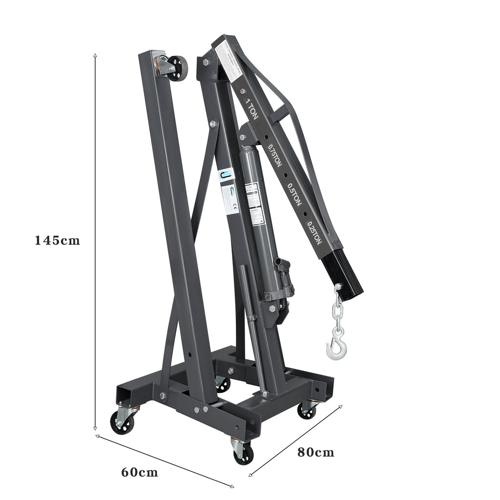 SwitZer 1 Ton Foldable Hydraulic Engine Crane Hoist