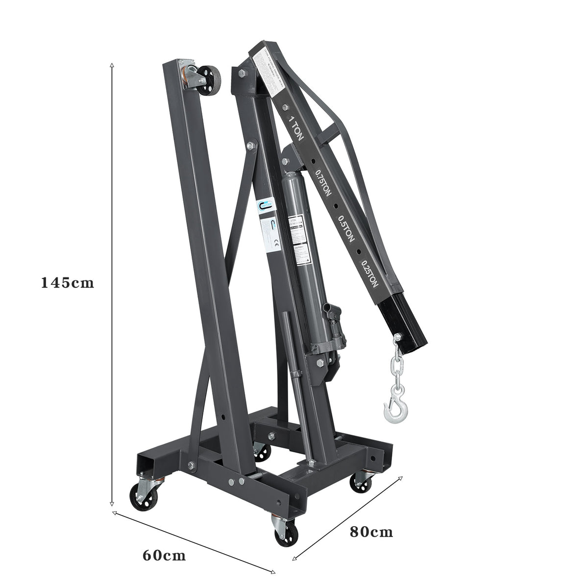SwitZer 1 Ton Foldable Hydraulic Engine Crane Hoist
