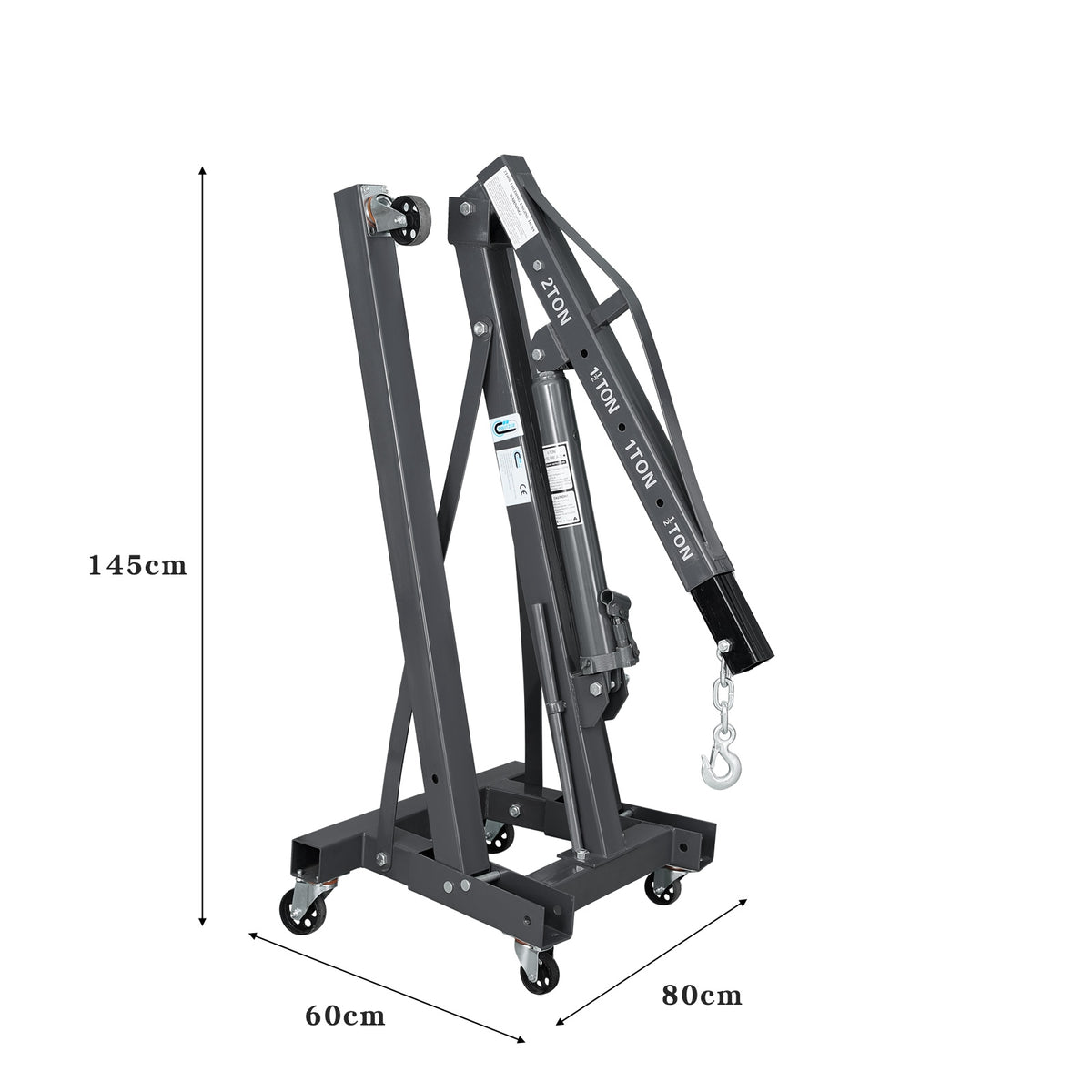 SwitZer 2 Ton Foldable Hydraulic Engine Crane Hoist