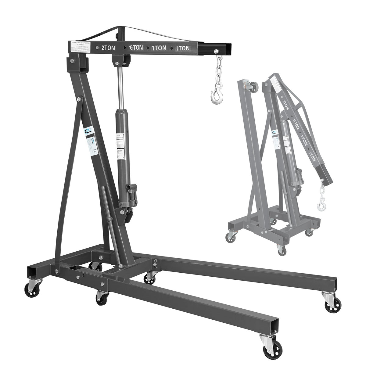 SwitZer 2 Ton Foldable Hydraulic Engine Crane Hoist