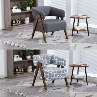 WestWood Fabric Tub Chair Armchair for Small Spaces Padded Seat