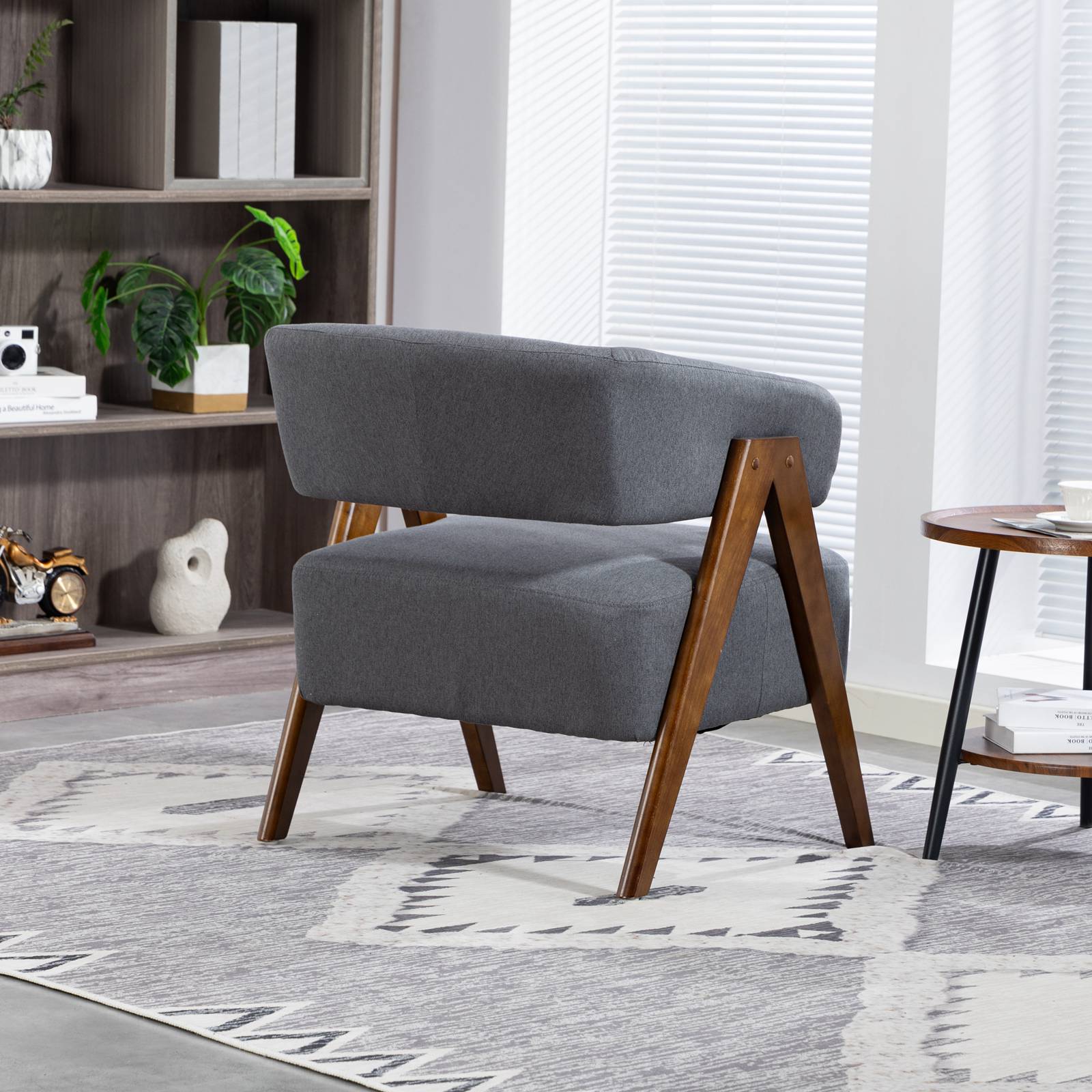 WestWood Fabric Tub Chair Armchair for Small Spaces Padded Seat