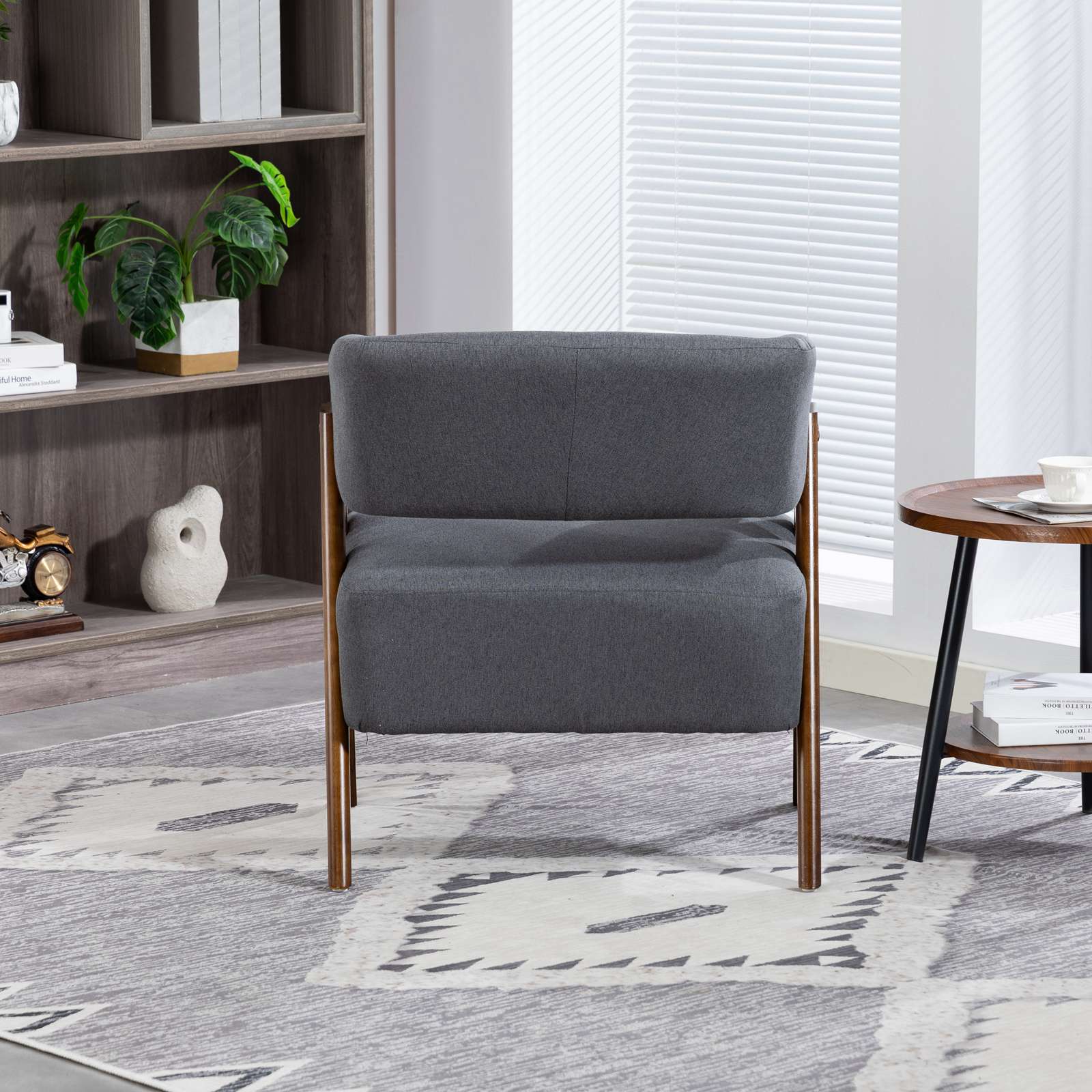 WestWood Fabric Tub Chair Armchair for Small Spaces Padded Seat