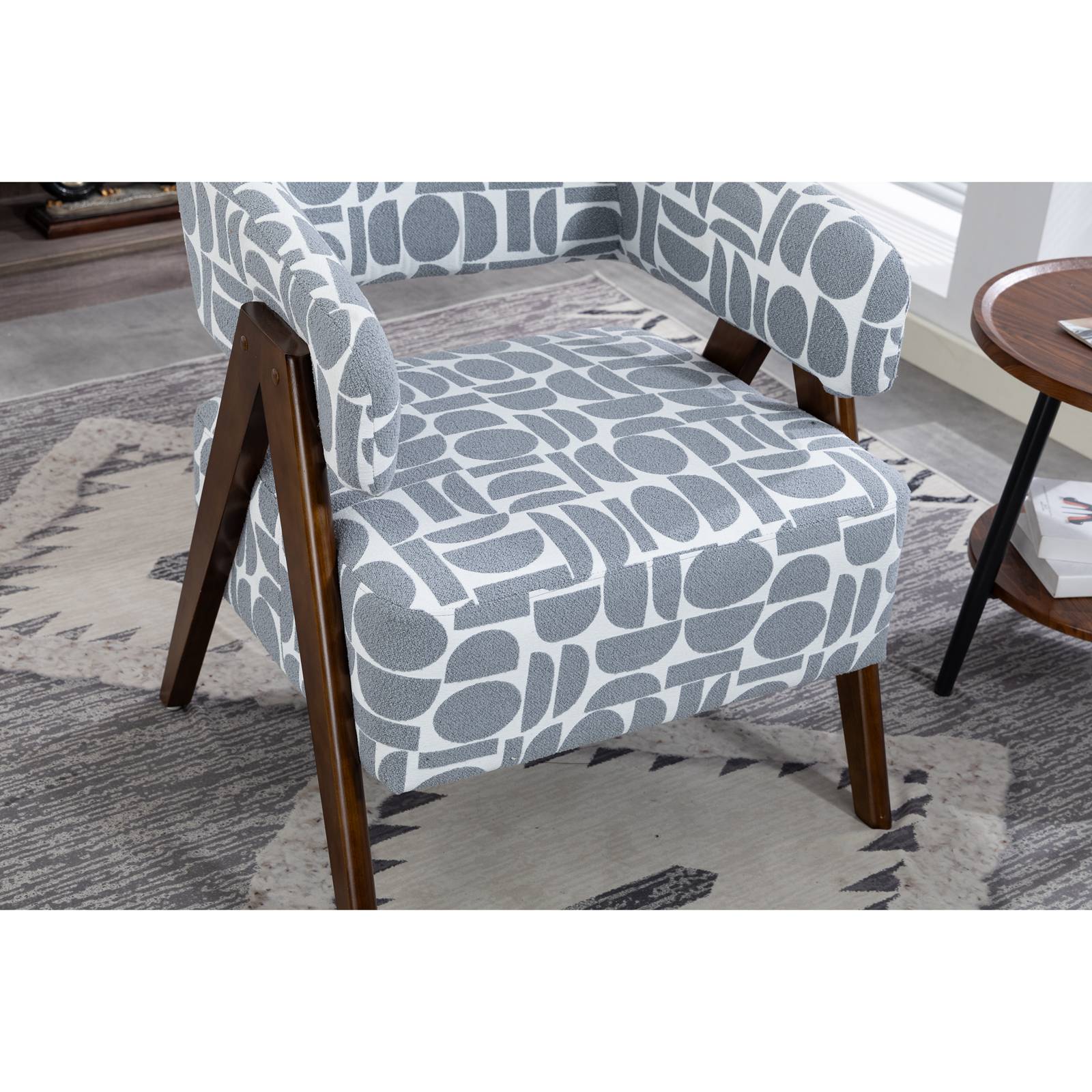 WestWood Fabric Tub Chair Armchair for Small Spaces Padded Seat