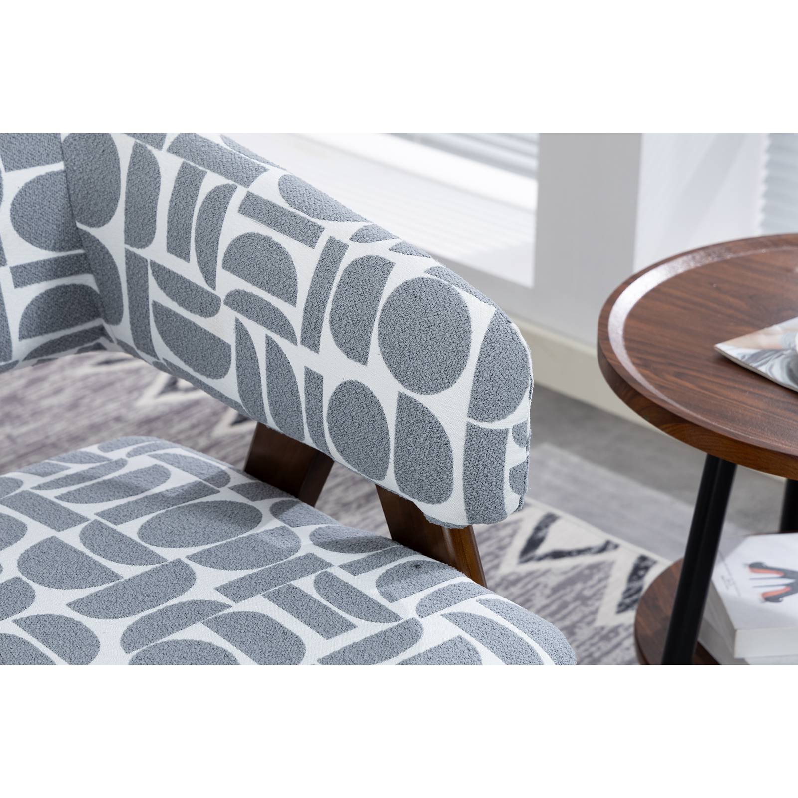 WestWood Fabric Tub Chair Armchair for Small Spaces Padded Seat