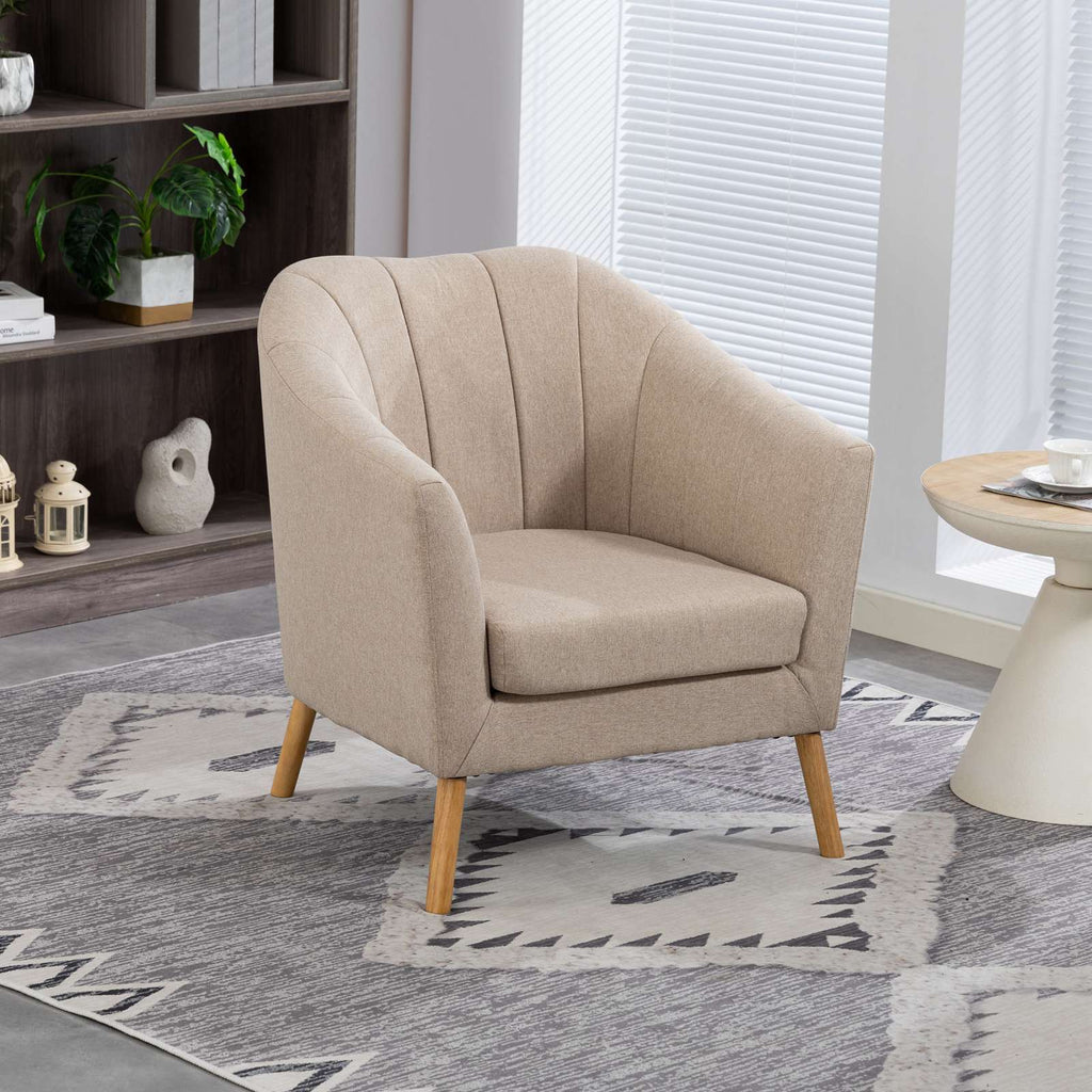 WestWood Modern Tub Chair, Upholstered Arm Chair Comfy Single Sofa