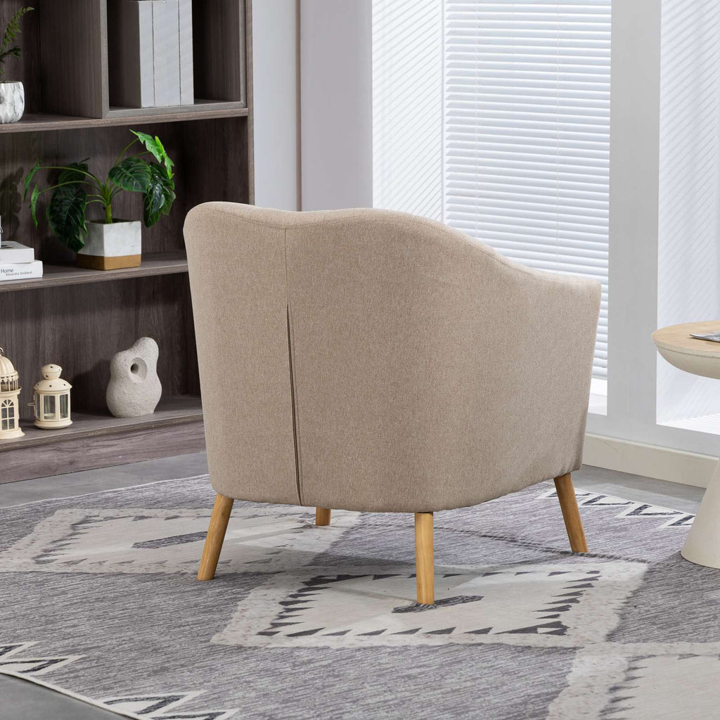 WestWood Modern Tub Chair, Upholstered Arm Chair Comfy Single Sofa