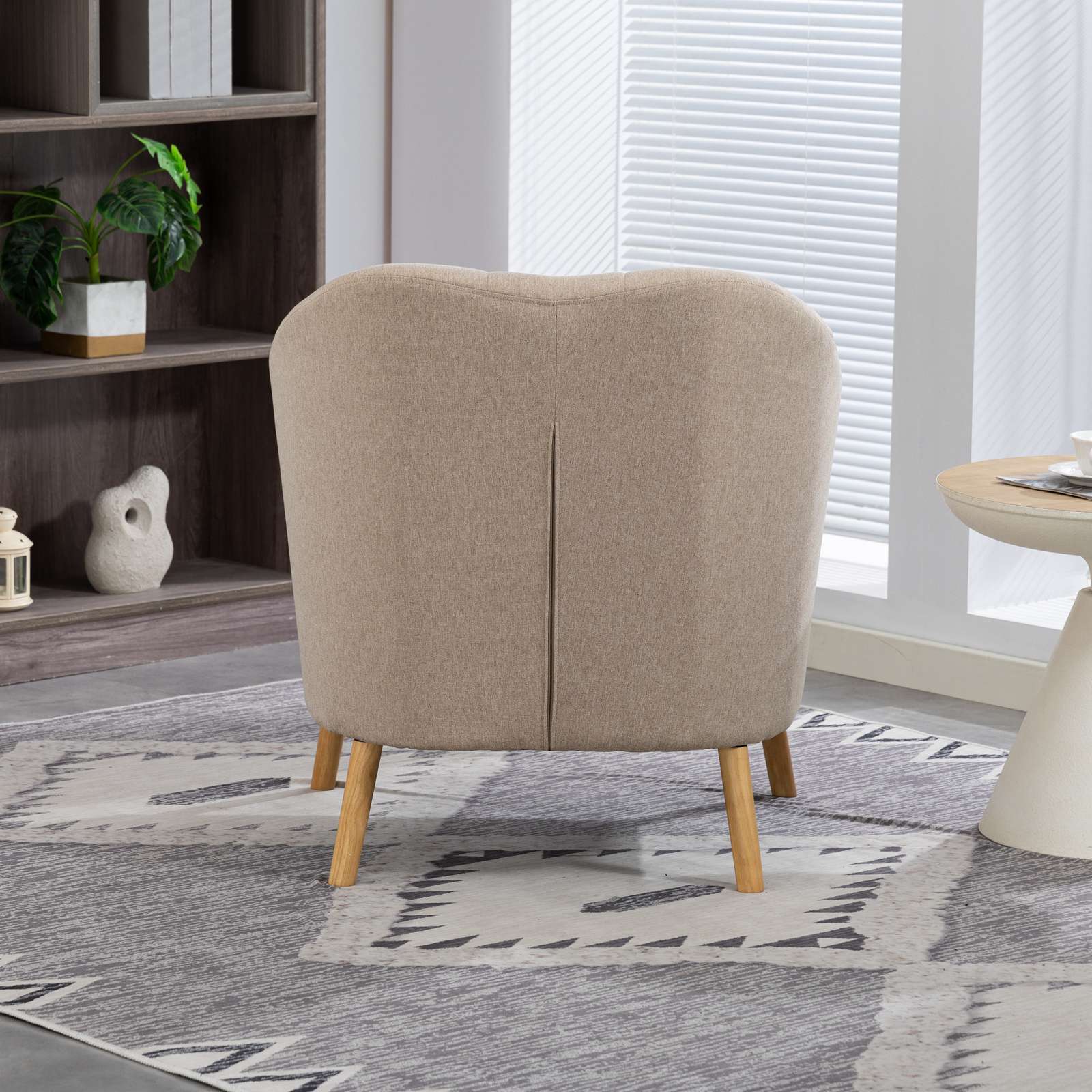 WestWood Modern Tub Chair, Upholstered Arm Chair Comfy Single Sofa
