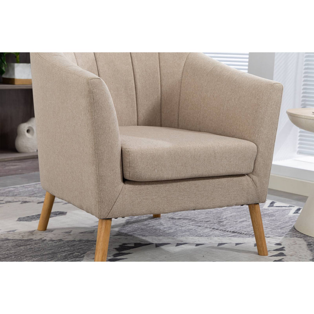 WestWood Modern Tub Chair, Upholstered Arm Chair Comfy Single Sofa