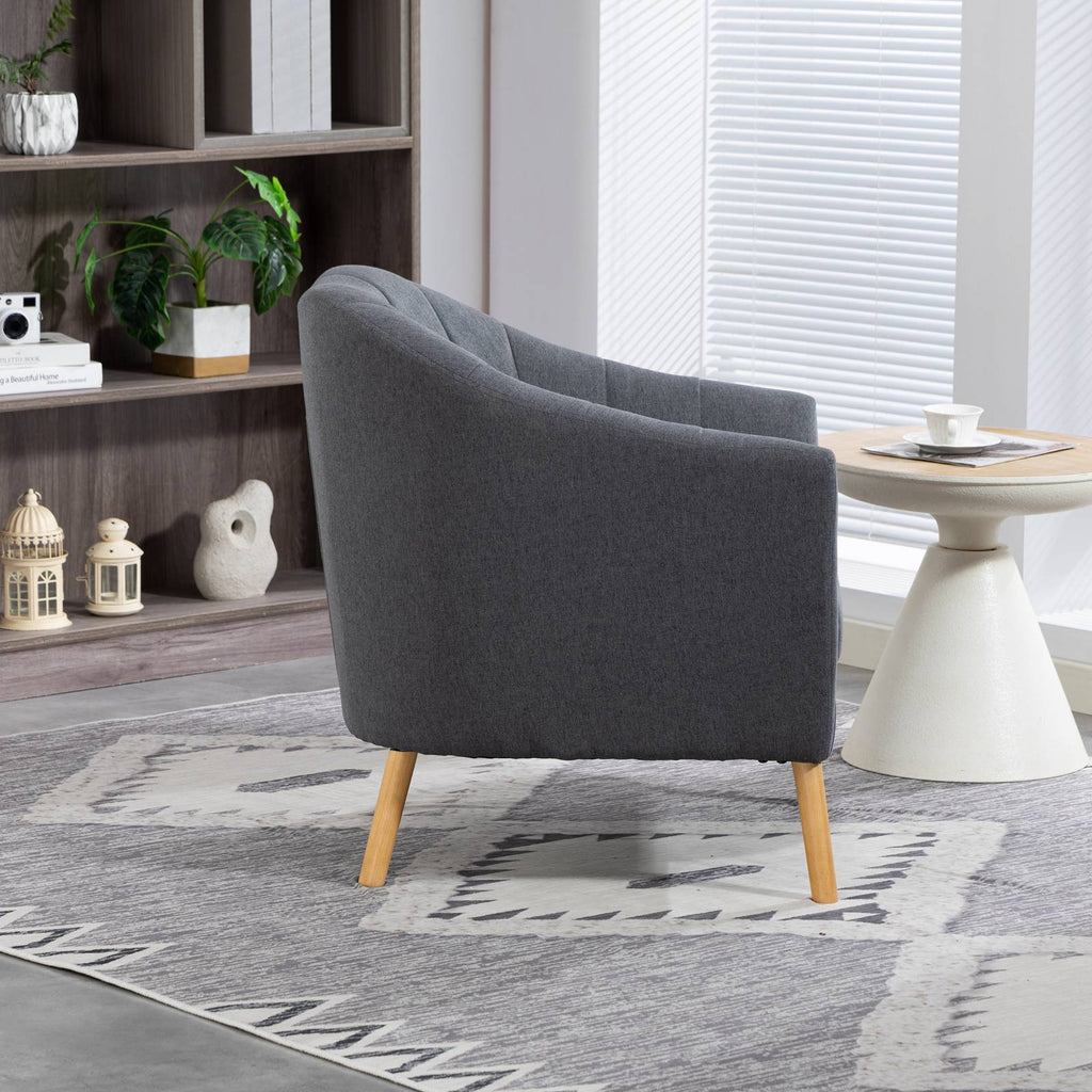 WestWood Modern Tub Chair, Upholstered Arm Chair Comfy Single Sofa
