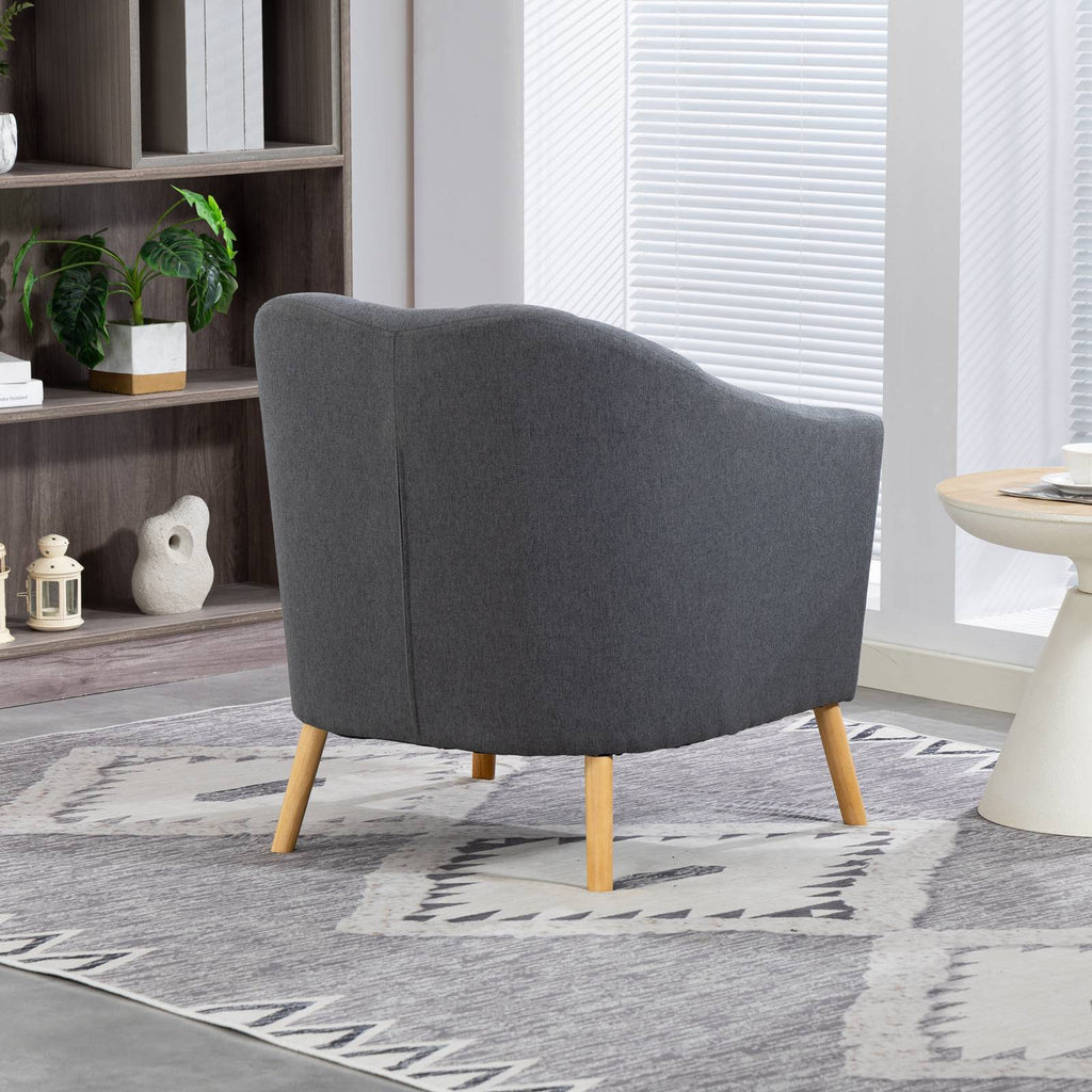 WestWood Modern Tub Chair, Upholstered Arm Chair Comfy Single Sofa