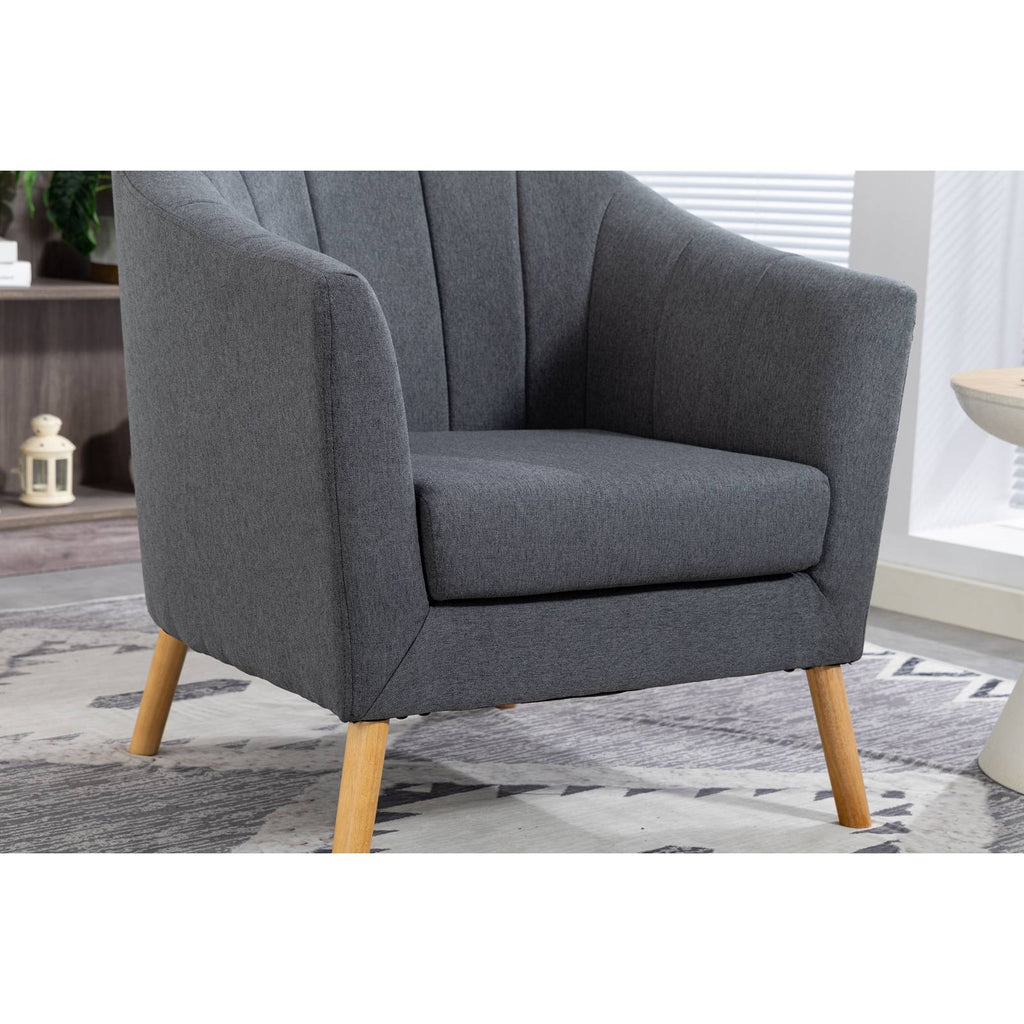 WestWood Modern Tub Chair, Upholstered Arm Chair Comfy Single Sofa