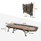 CARPZILLA 210 x 80cm Fishing Bed 6 Legs Camo