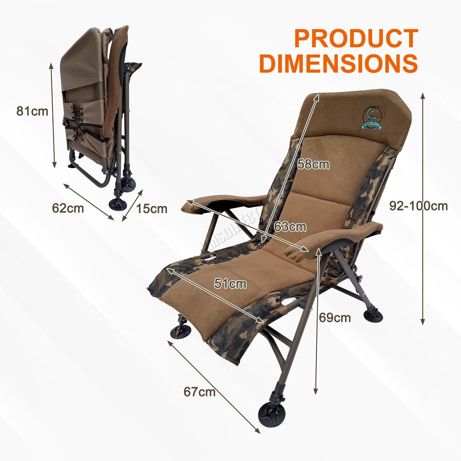 CARPZILLA Folding Fishing Chair 02 Camo