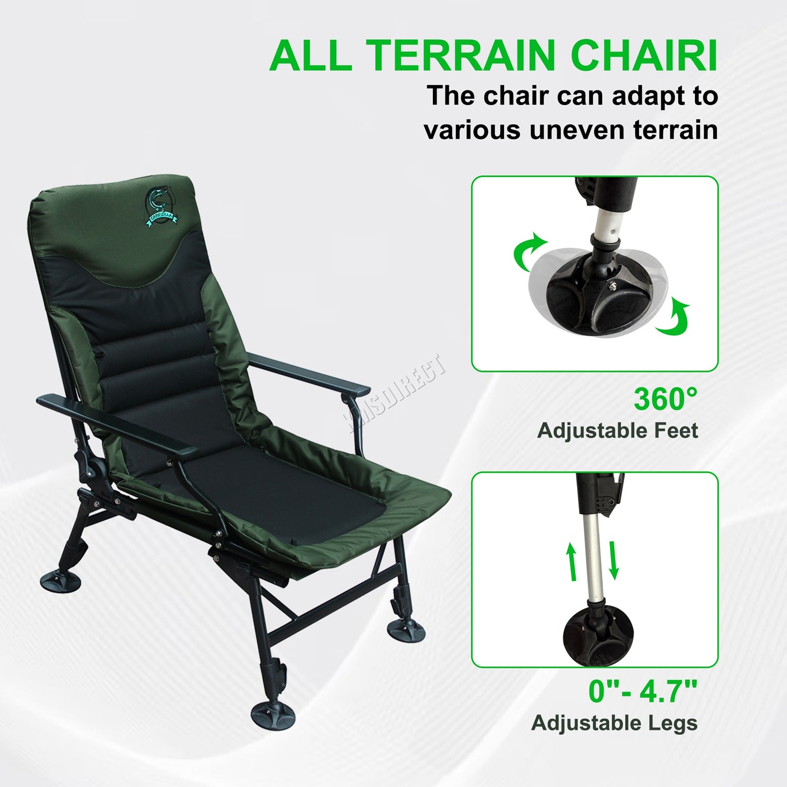 Carpzilla Fishing Chair With Footrest