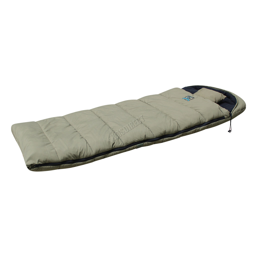 CARPZILLA Fishing Camping Sleeping Bag Dark Green With Carry Bag FS-016