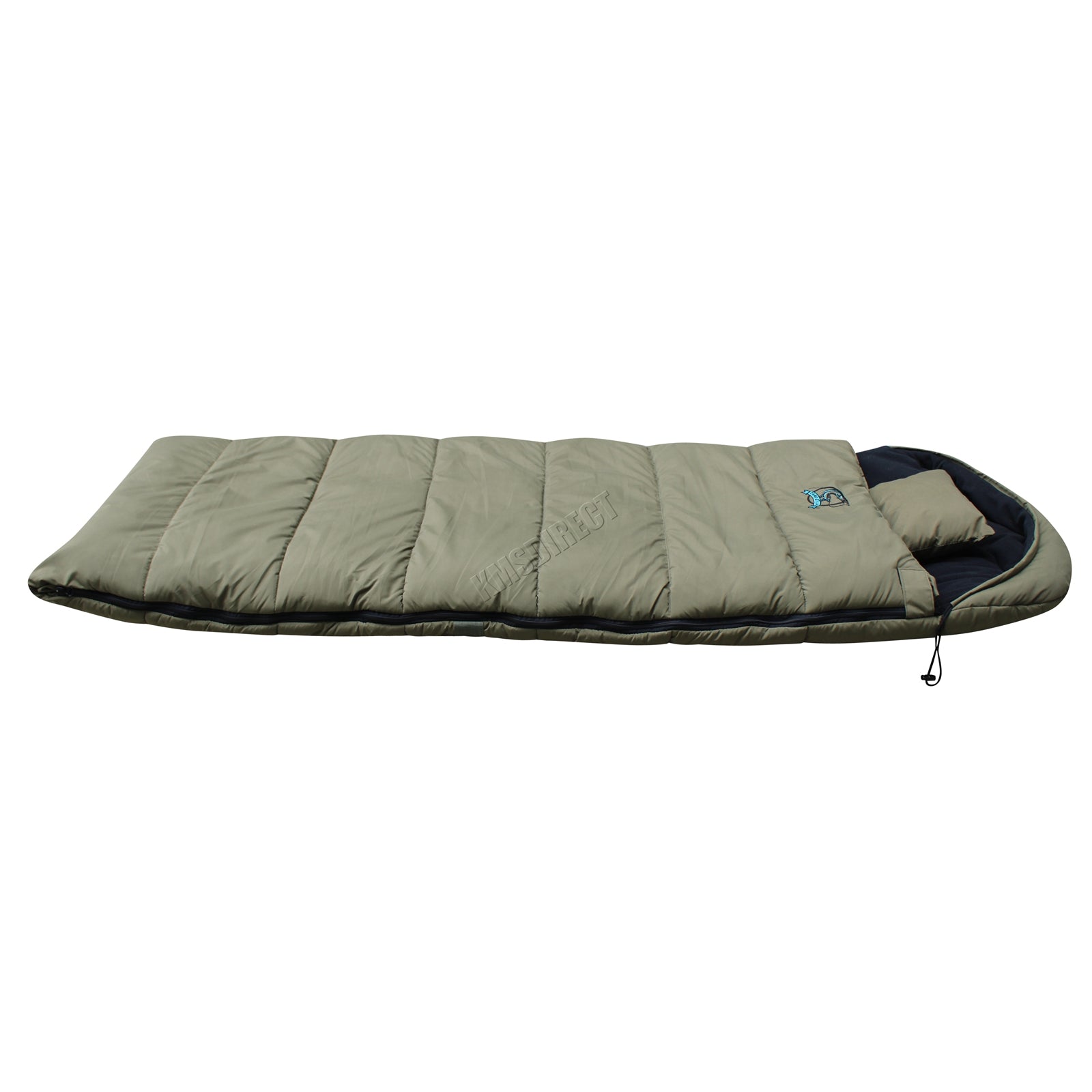 CARPZILLA Fishing Camping Sleeping Bag Dark Green With Carry Bag FS-016
