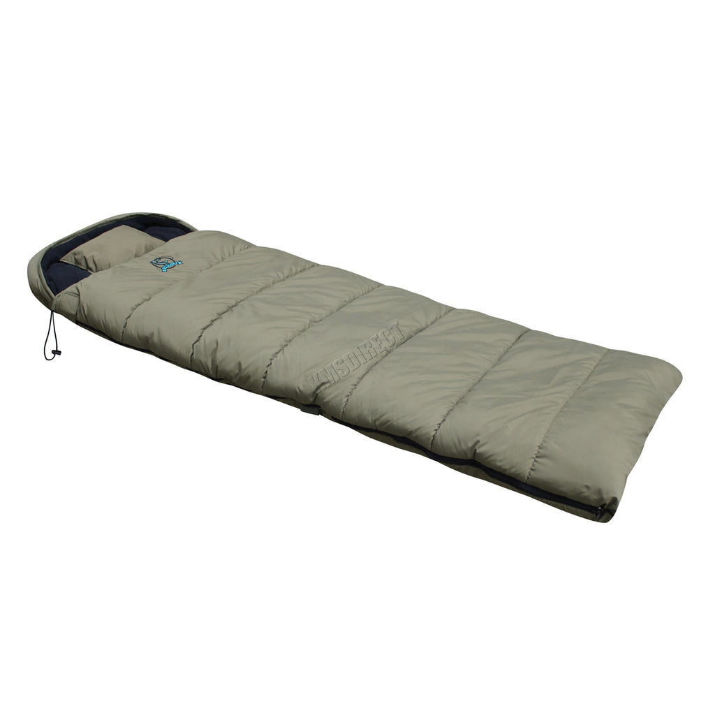 CARPZILLA Fishing Camping Sleeping Bag Dark Green With Carry Bag FS-016