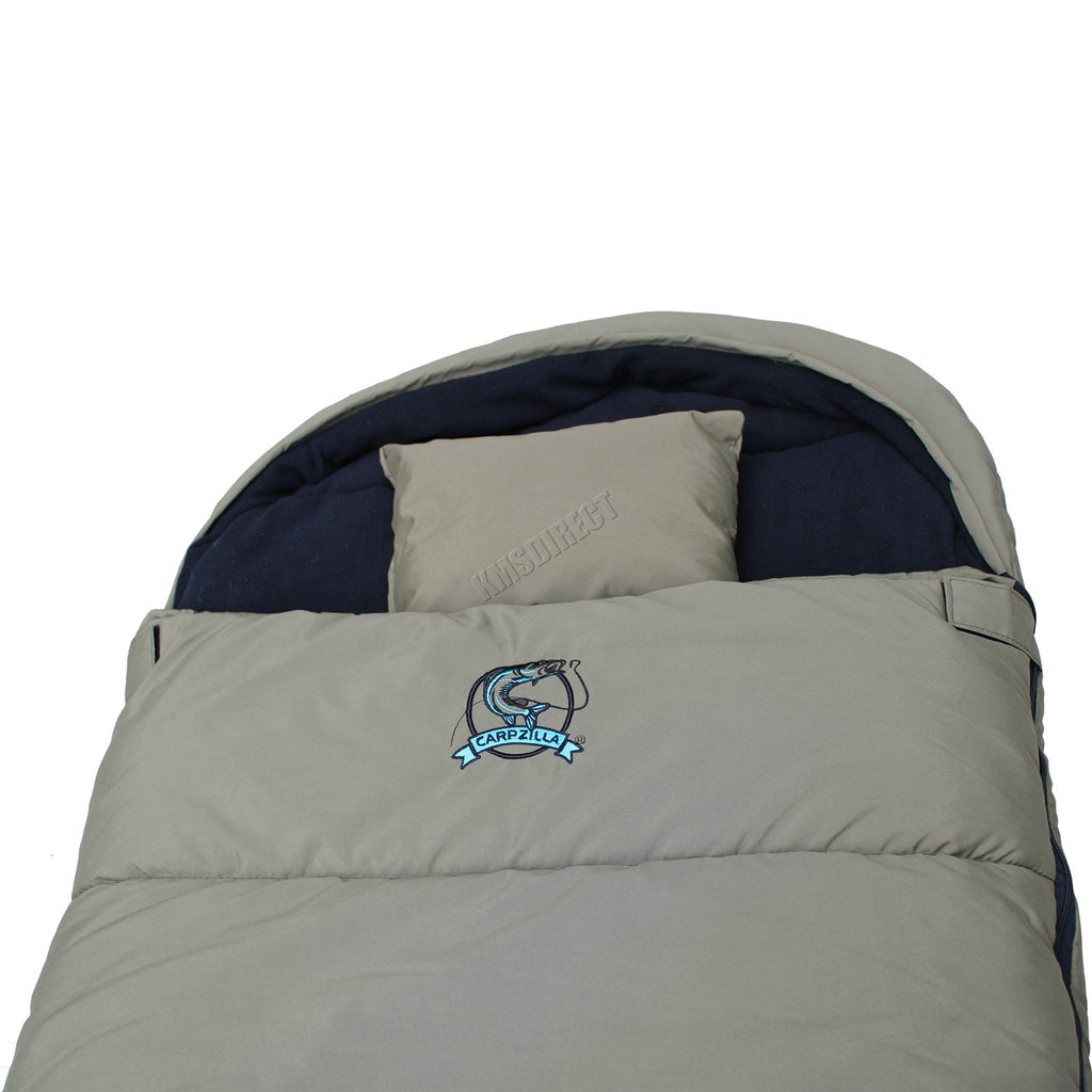 CARPZILLA Fishing Camping Sleeping Bag Dark Green With Carry Bag FS-016