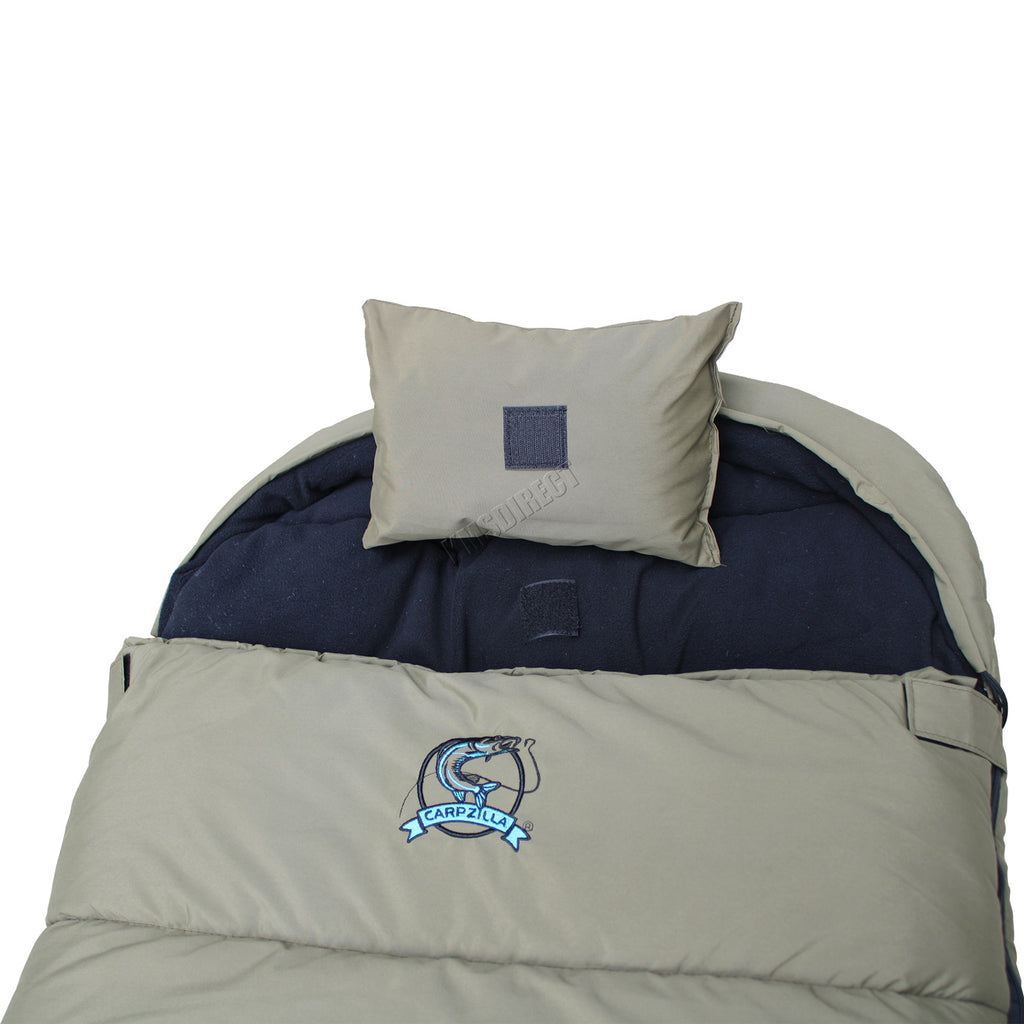 CARPZILLA Fishing Camping Sleeping Bag Dark Green With Carry Bag FS-016