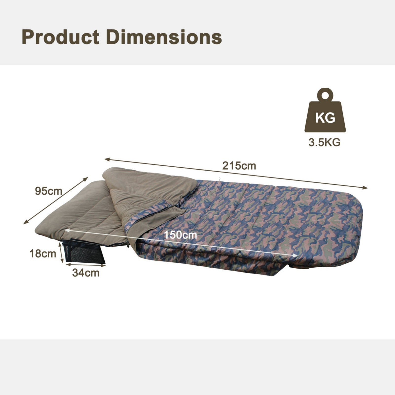 CARPZILLA Fishing Sleeping Bag 5 Season Carp Camping Fleece Lined