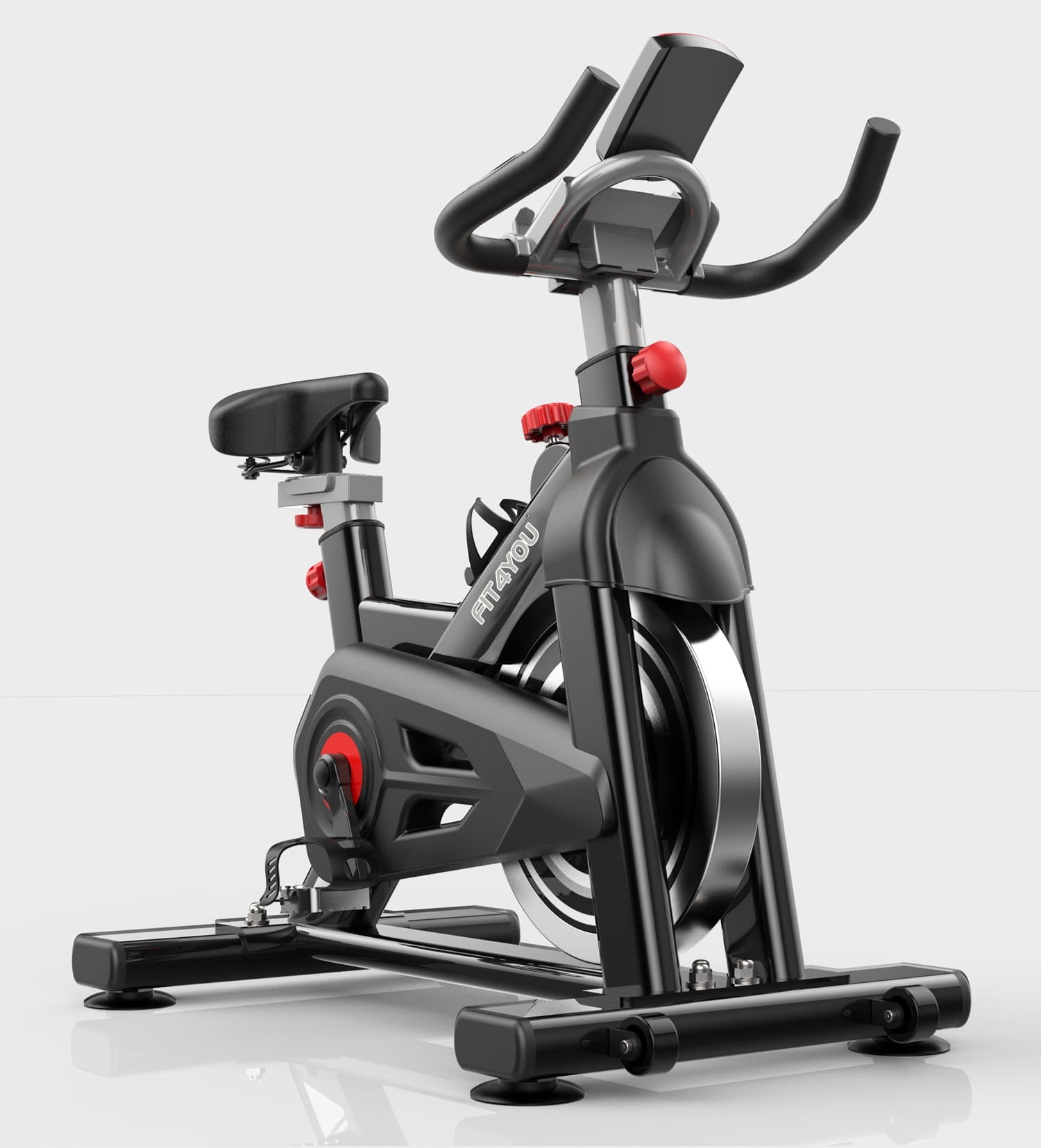 Fitness bike with a white background
