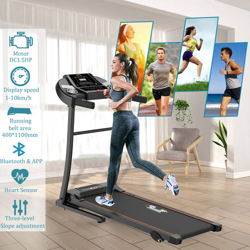 FIT4YOU Motorized Treadmill MT02 Black