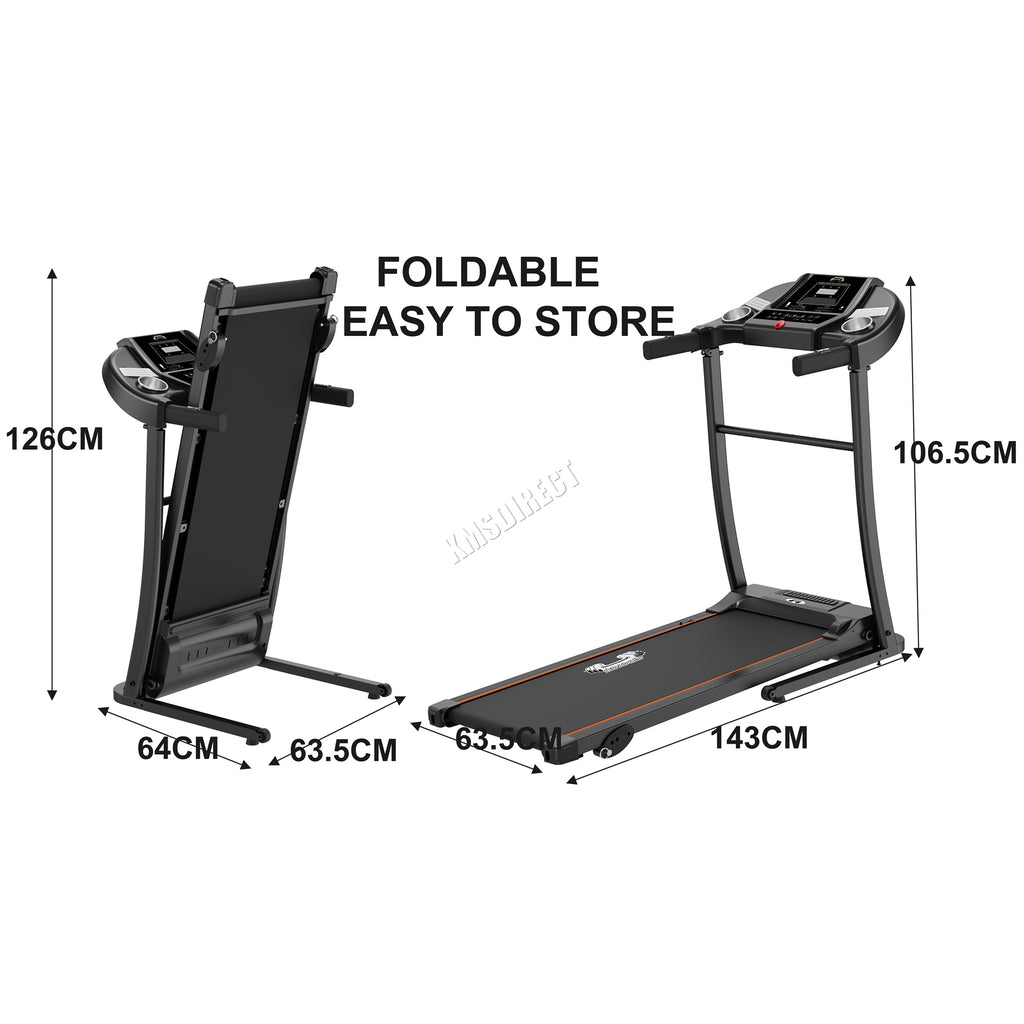 FIT4YOU Motorized Treadmill MT02 Black