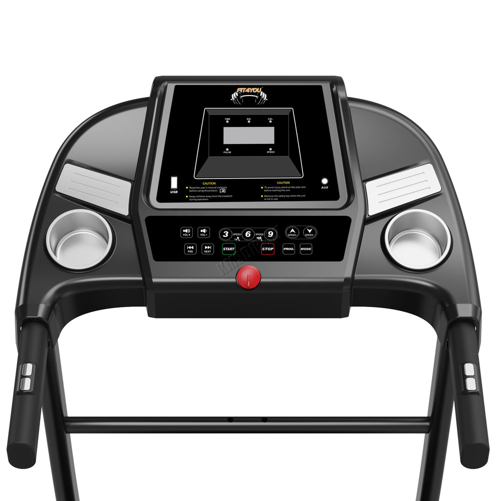 FIT4YOU Motorized Treadmill MT02 Black