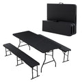 BIRCHTREE Folding Picnic Table and Bench Set 6FT 3 Piece