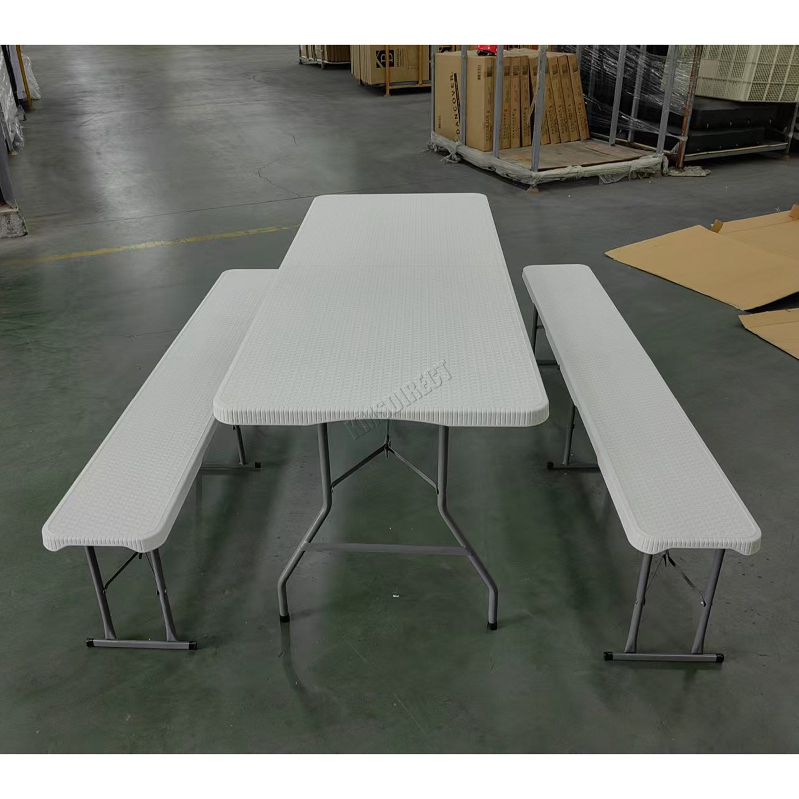 BIRCHTREE Folding Picnic Table and Bench Set 6FT 3 Piece